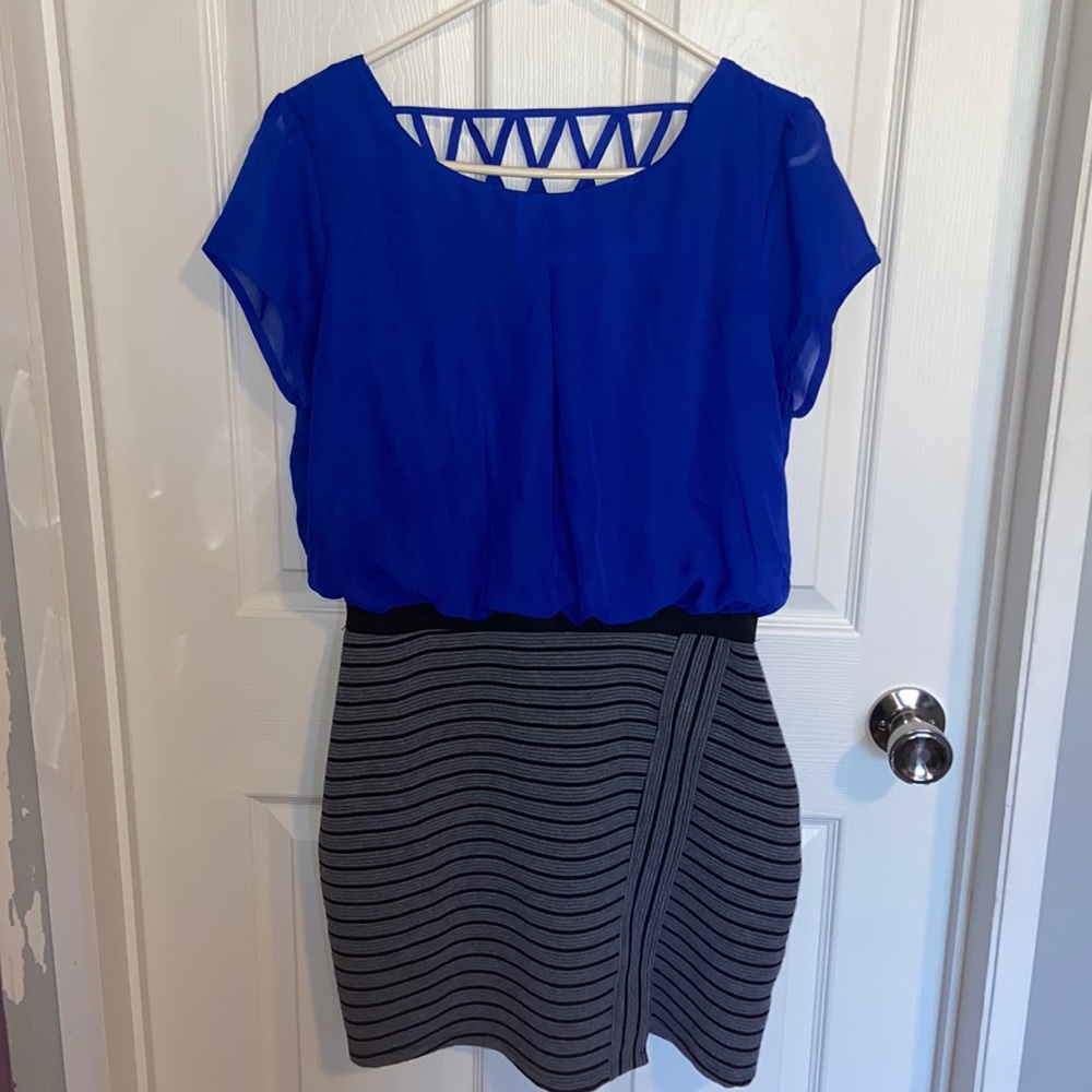 Speechless blue and gray business dress • Size XL • Never worn! Brand new!!